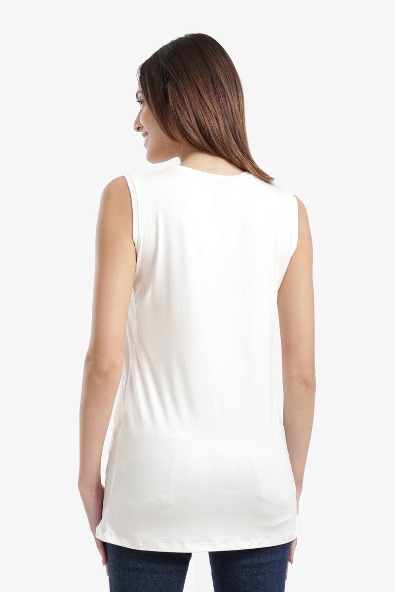 Carina Slim Fit Sleeveless T-Shirt - Image 3